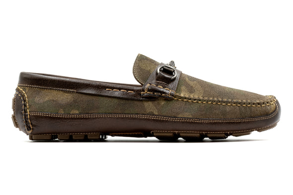 Monte Carlo Suede Horse Bit Loafer - Camo