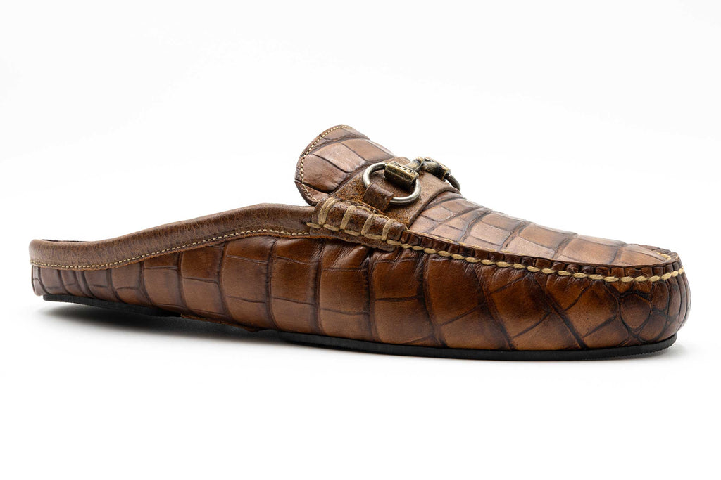 Cozy Country Alligator Grain Horse Bit Slides - Chestnut