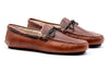 Old Row Oiled Saddle Leather Slippers - Cigar