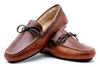 Old Row Oiled Saddle Leather Slippers - Cigar