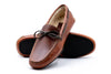 Old Row Oiled Saddle Leather Slippers - Cigar