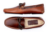 Old Row Oiled Saddle Leather Slippers - Cigar