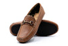 Cozy Country Water Buffalo Leather Horse Bit Slipper - Oak