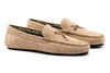Cozy Country Suede Leather Venetian Slipper - Khaki