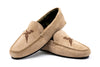 Cozy Country Suede Leather Venetian Slipper - Khaki