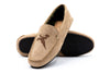 Cozy Country Suede Leather Venetian Slipper - Khaki