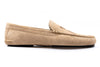 Cozy Country Suede Leather Venetian Slipper - Khaki