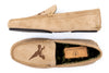 Cozy Country Suede Leather Venetian Slipper - Khaki