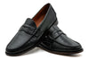Jacob American Deerskin Penny Loafers - Black