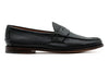 Jacob American Deerskin Penny Loafers - Black