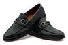 Jacob American Deerskin Horse Bit Loafers - Black