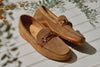 Bill Suede Horse Bit Loafers - Cappuccino