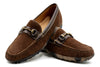 Bill Suede Horse Bit Loafers - Briar Brown
