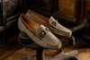 Bill Suede Horse Bit Loafers - Khaki