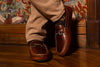 Old Row Saddle Leather Horse Bit Driving Loafers - Cigar