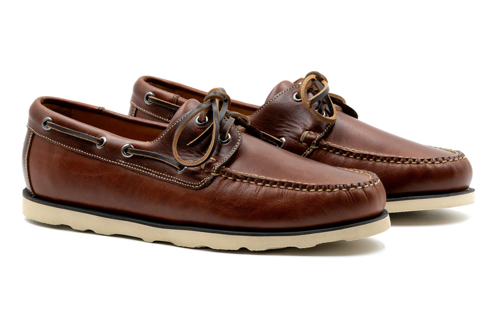 【美品】SOPHNET Leather Deck Shoes Old Row Oiled Saddle Leather Deck Shoe - Cigar | Martin Dingman