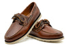 Old Row Oiled Saddle Leather Deck Shoe - Cigar
