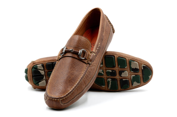 Monte Carlo Saddle Leather Driving Loafers - Havana