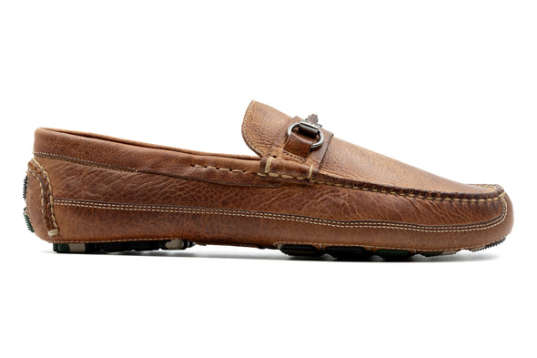 Monte Carlo Saddle Leather Driving Loafers - Havana