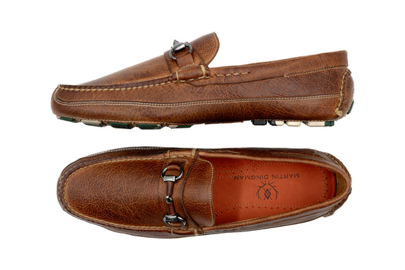 Monte Carlo Saddle Leather Driving Loafers - Havana