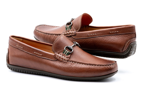 Bermuda Glove Leather Horse Bit Loafers - Havana