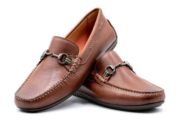 Bermuda Glove Leather Horse Bit Loafers - Havana