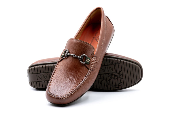 Bermuda Glove Leather Horse Bit Loafers - Havana