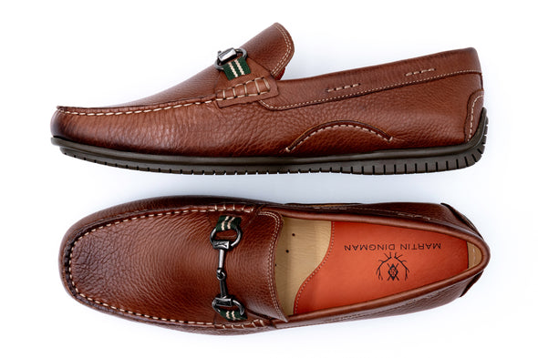 Bermuda Glove Leather Horse Bit Loafers - Havana
