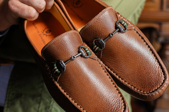 Bermuda Glove Leather Horse Bit Loafers - Havana