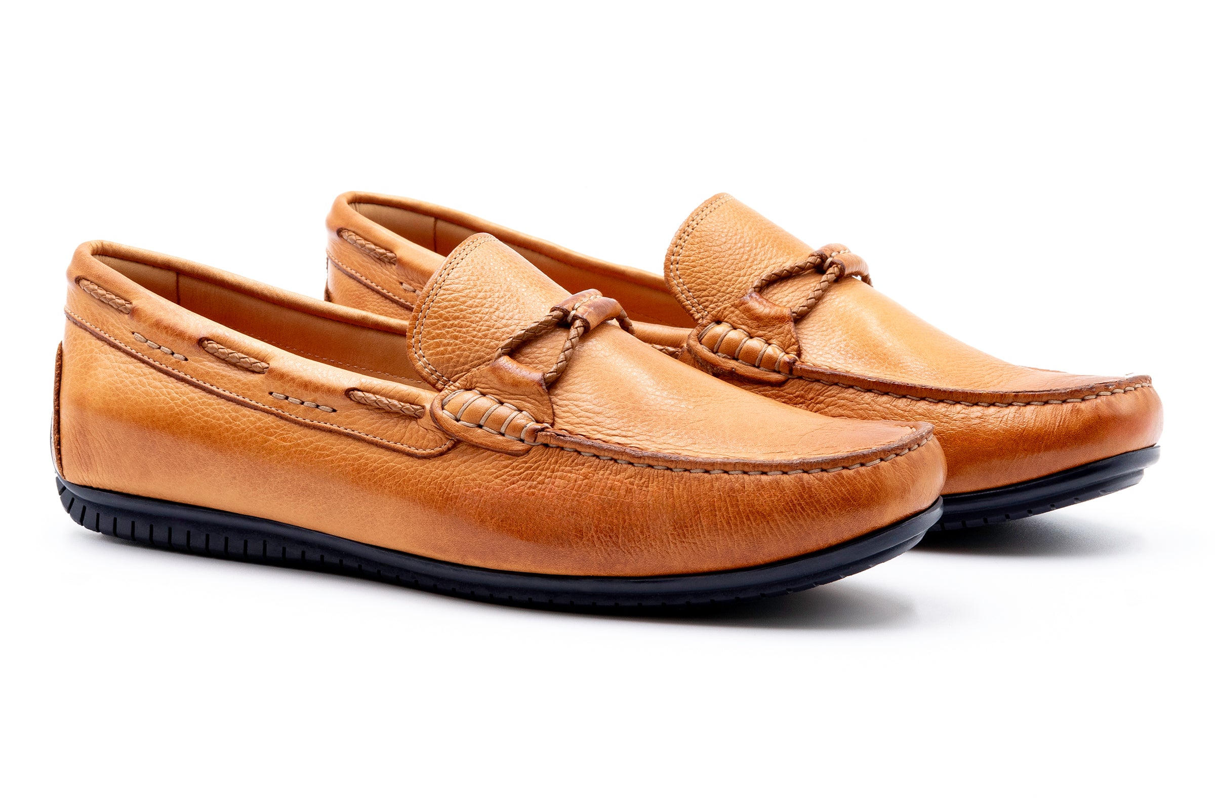 Bermuda Glove Leather Braided Bit Loafers Cappuccino Martin