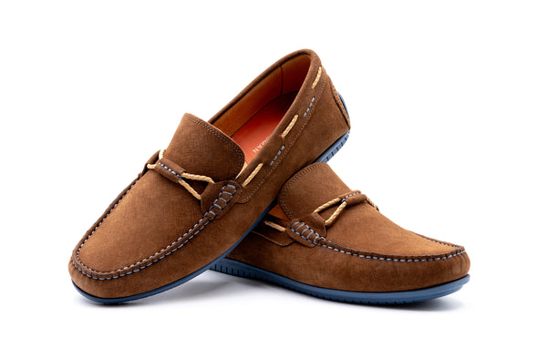 Bermuda Nubuck Braided Bit Loafers - Bark