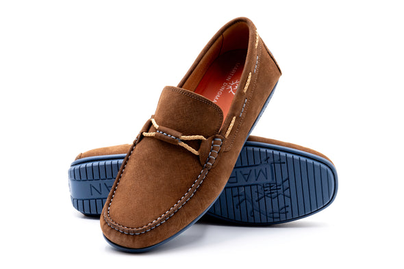 Bermuda Nubuck Braided Bit Loafers - Bark