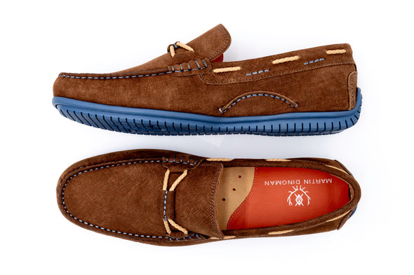 Bermuda Nubuck Braided Bit Loafers - Bark
