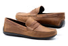 Bermuda Nubuck Penny Loafers - Saddle Tan