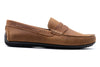 Bermuda Nubuck Penny Loafers - Saddle Tan