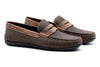 Bermuda Nubuck Penny Loafers - Bark