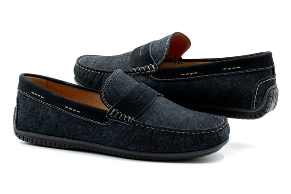 Bermuda Nubuck Penny Loafer - Navy