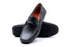 Bermuda Glove Leather Braided Bit Loafers - Black