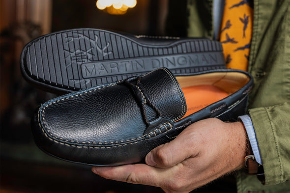 Bermuda Glove Leather Braided Bit Loafers - Black