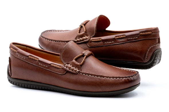 Bermuda Glove Leather Braided Bit Loafers - Havana