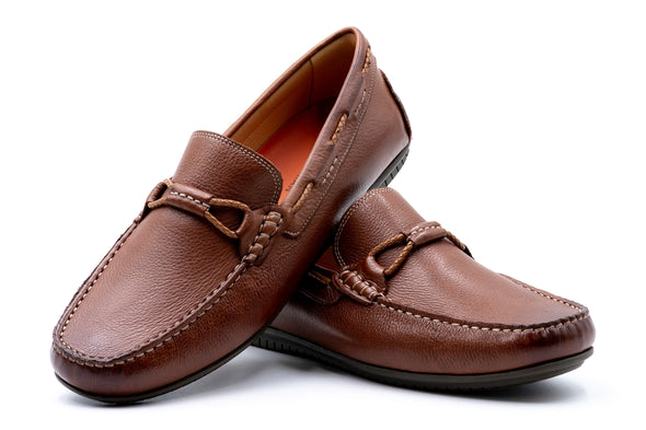 Bermuda Glove Leather Braided Bit Loafers - Havana