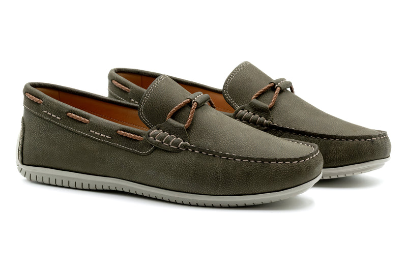 Bermuda Nubuck Braided Bit Loafer - Moss