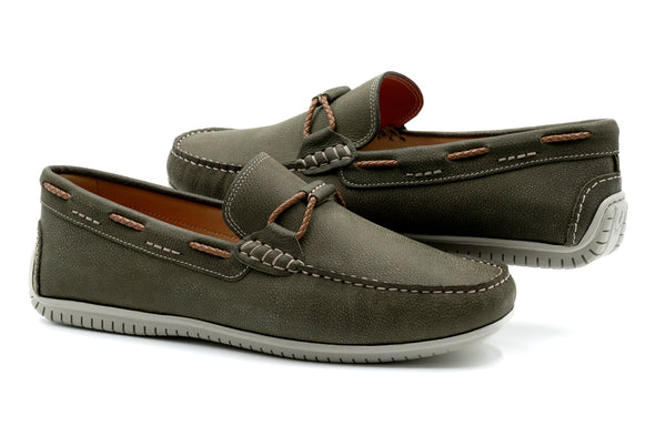 Bermuda Nubuck Braided Bit Loafer - Moss