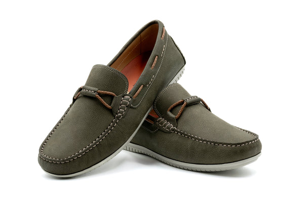 Bermuda Nubuck Braided Bit Loafer - Moss