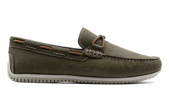 Bermuda Nubuck Braided Bit Loafer - Moss