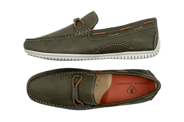 Bermuda Nubuck Braided Bit Loafer - Moss