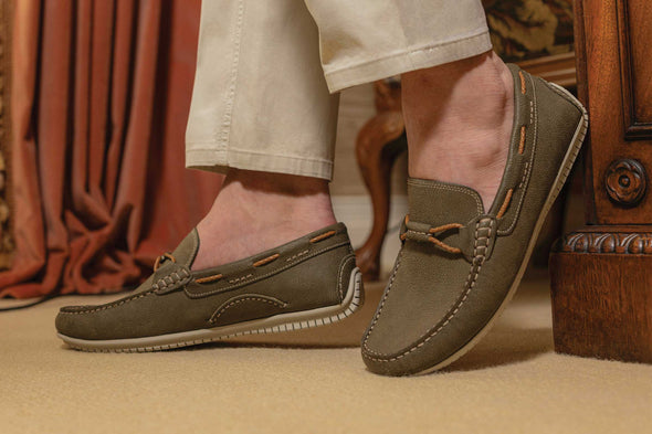 Bermuda Nubuck Braided Bit Loafer - Moss