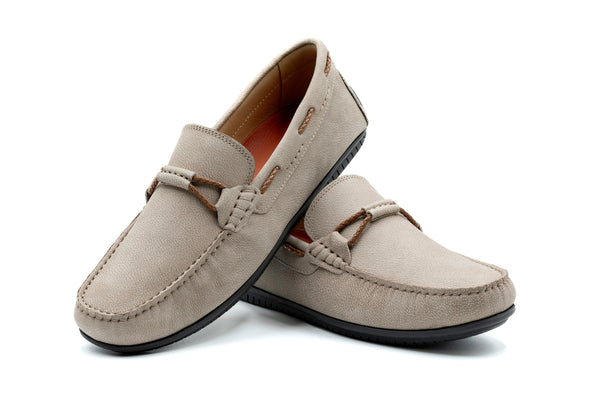 Bermuda Nubuck Braided Loafers - Putty