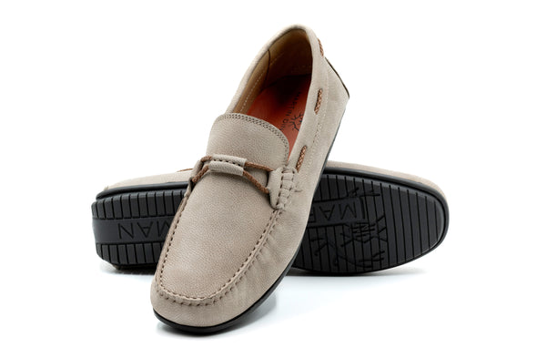 Bermuda Nubuck Braided Loafers - Putty
