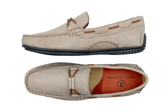 Bermuda Nubuck Braided Loafers - Putty
